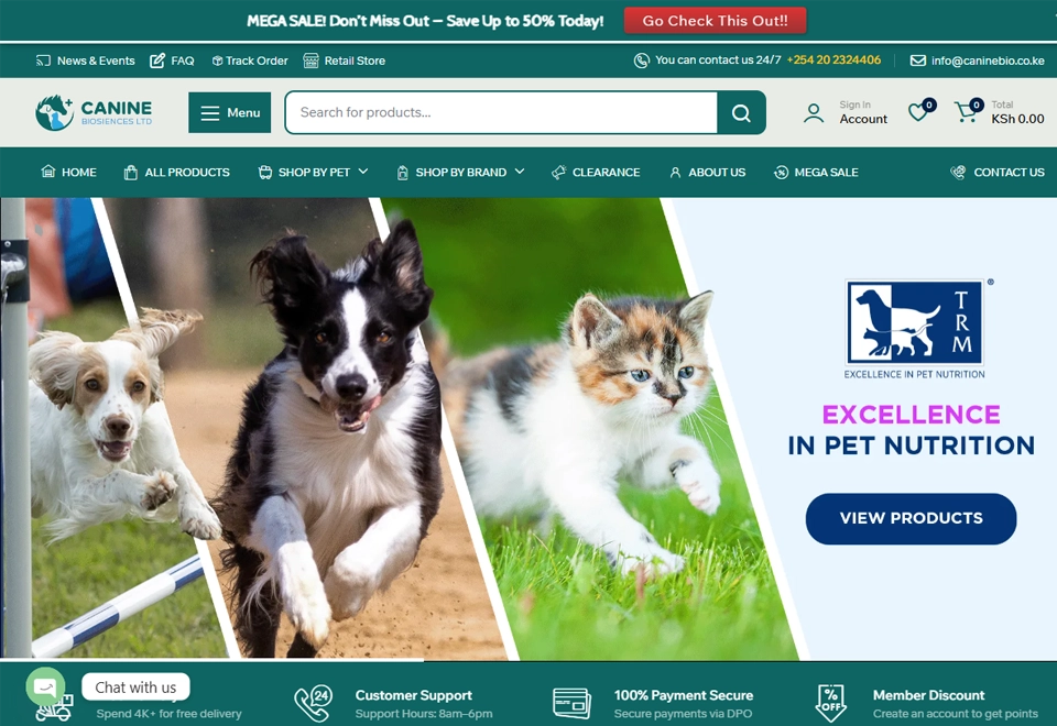 Canine Biosciences website