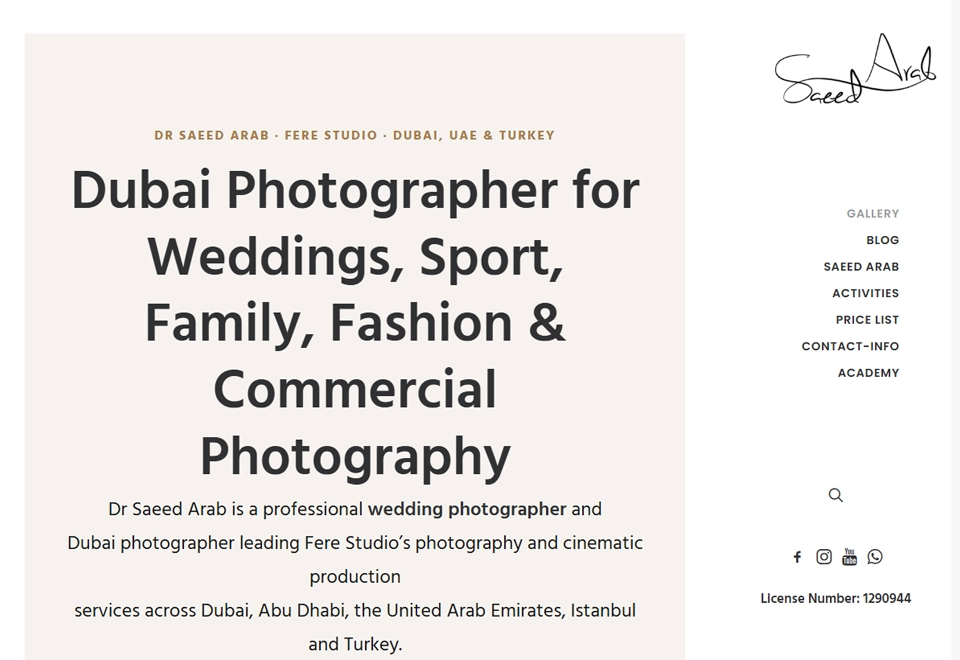 Saeed Arab website